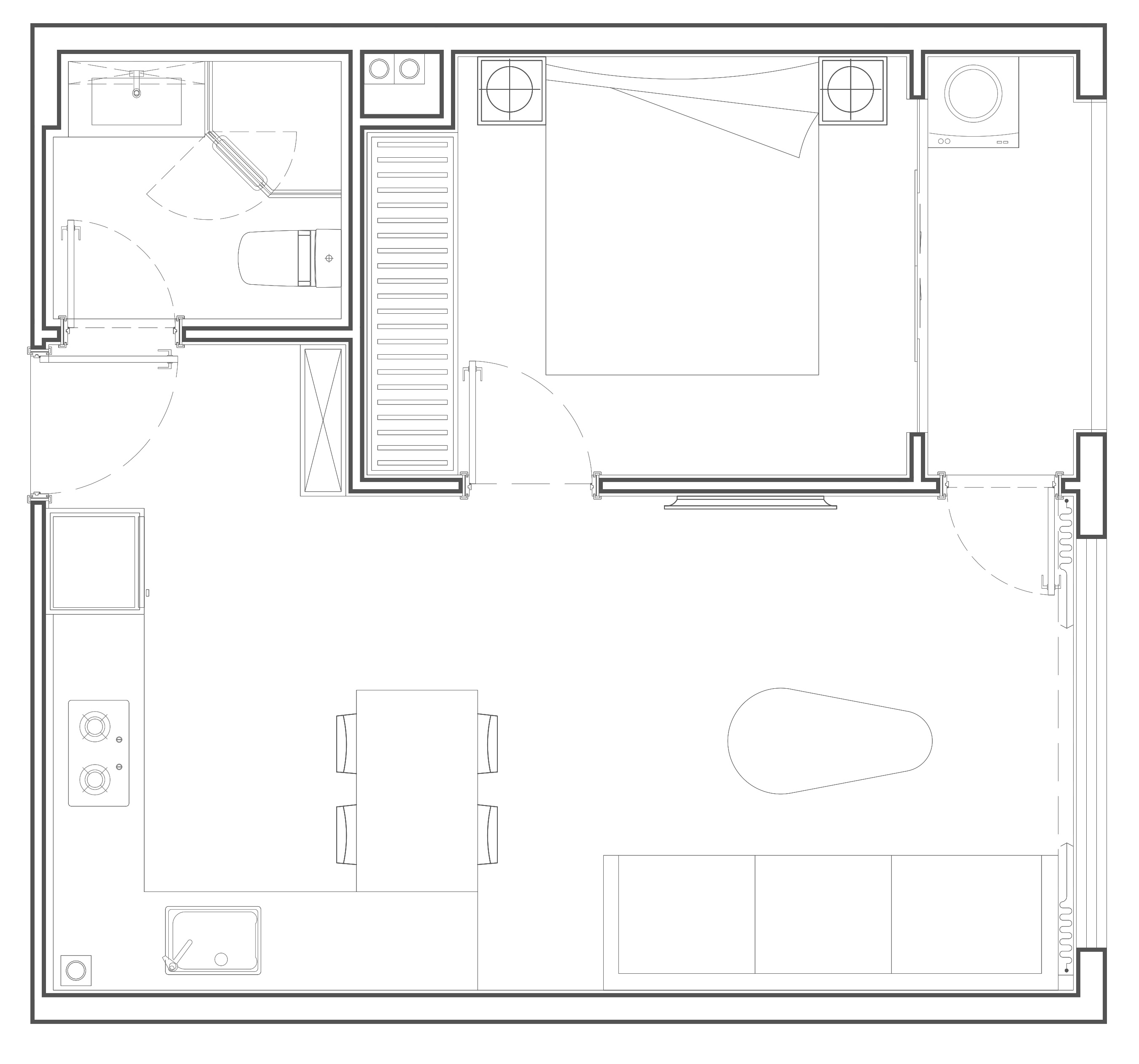 Grosvenor one-bedroom apartment floor plan