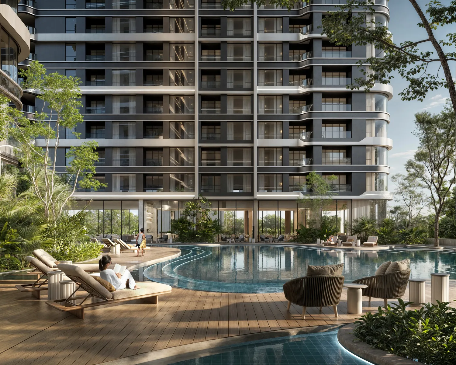Grosvenor second rooftop pool view